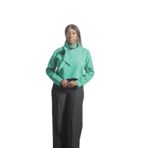 Jznell Green Padded top (Ready to Wear)