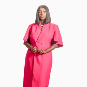 Jznell Pink Blazer Dress with Cape (Ready to Wear)