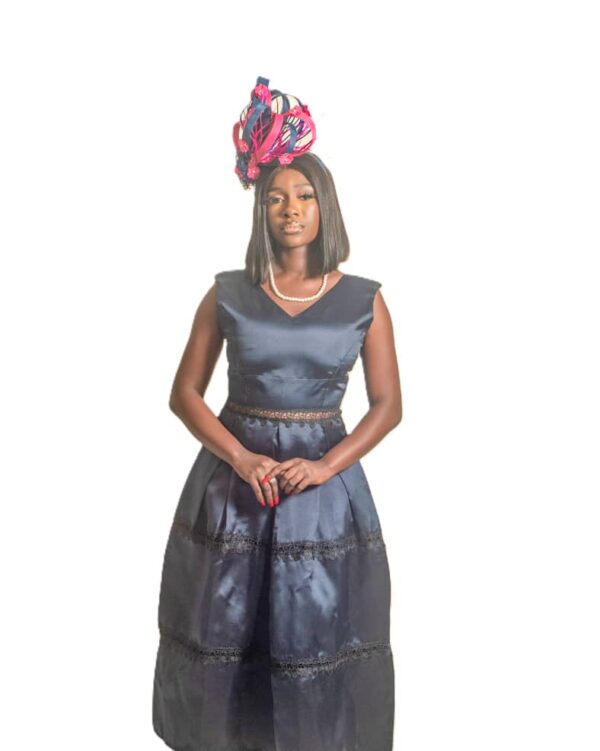 Jznell Navy blue dress with lace/Bolero jacket (Ready to Wear)