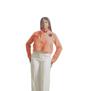 Jznell Orange Padded top (Ready to Wear)