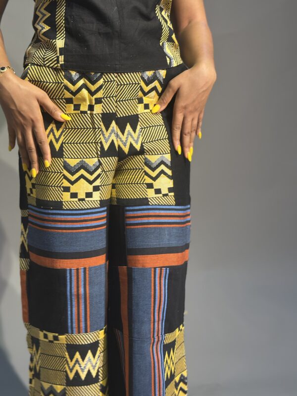 African print, denim two-piece - Image 3