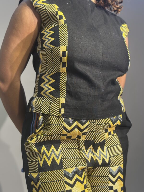 African print, denim two-piece - Image 4